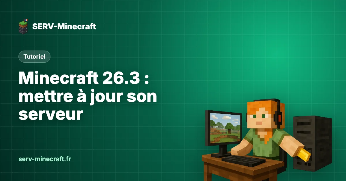 Minecraft 26.3 Wilderness Bound : mettre à jour son serveur sans casser sa map
