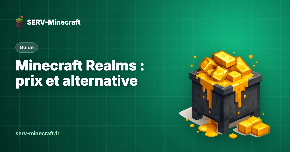 Minecraft Realms : prix 2026, limites et alternative