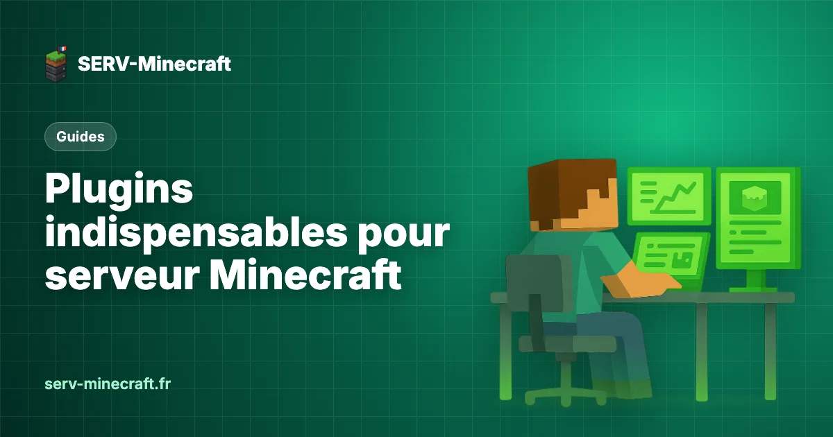 Plugins indispensables pour un serveur Minecraft (2026) : la liste et comment les installer