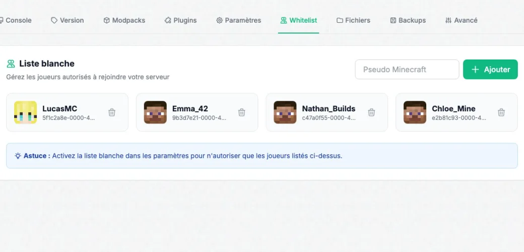 Whitelist